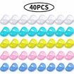 40 Pieces Guitar Fingertip Protectors Silicone Finger Guards Anti-slip Finger Protection Covers Caps for Stringed Instruments Guitar Mandolin Bass Counting Sewing,5 Sizes (Mixed Colors)