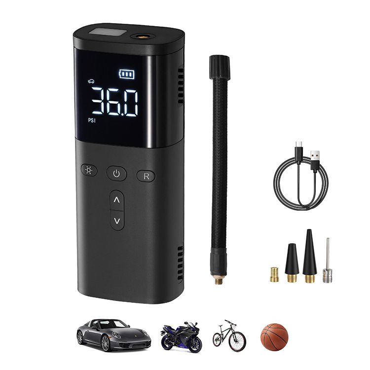 Tire Inflator, Portable Air Compressor, Fast Wireless Air Pump for Car Tires 30 Seconds to Fully Charge, Fast Inflation Pump