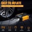 Air Compressor Tire Inflator, Digital Air Compressor Portable with LED Light 12V DC, 150PSI Auto Pump Portable Tire Inflator for Car, Bicycle, Motorcycle