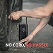 Portable Tire Inflator - 150 PSI Electric Air Compressor, Cordless Automatic Pump, Fast Inflation, Digital Pressure Gauge, LED Light