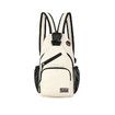 Crossbody Sling Backpacks Sling Bag for Men Women Hiking Daypack with Earphone Hole Travel Daypack Color White