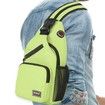 Crossbody Sling Backpacks Sling Bag for Men Women Hiking Daypack with Earphone Hole Travel Daypack Color Green