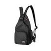 Crossbody Sling Backpacks Sling Bag for Men Women Hiking Daypack with Earphone Hole Travel Daypack Color Black