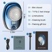 Mini Electric Shaver, New Mini Electric Razor Portable Shaver for Men, Waterproof USB Rechargeable Shaver Electric Beard Trimmer (Blue)