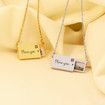 Custom Precious Memory Photo Stamp Necklace Personalized Jewelry Holiday Gifts Mothers Fathers Day Wedding Anniversary Presents