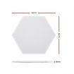 Alpha Acoustic Foam 12pcs 35x30x0.9cm Soundproof Absorption Panel Adhesive White