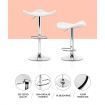 Artiss 2x Gas Lift Bar Stools Swivel Chairs Leather Chrome - White