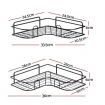 Cefito 2 Packs Bathroom Shelf Corner Storage Rack