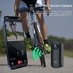 C100+ Mini WiFi Action Camera 4K30fps Pocket Wearable Camera, Magnetic App Control, Waterproof Helmet Camera with Mounting Kits
