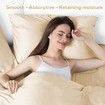 1Pcs 100% Pure Mulberry Silk Pillowcase for Hair and Skin, Allergen Resistant Dual Sides, 600 Thread Count Silk Bed Pillow Cases with Hidden Zipper, Standard Size,51 x 66 cm, Champagne