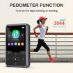 32GB Clip-On MP3 Player with Bluetooth 5.0, Mini Portable MP3 Player with FM Radio Recording, Kids Music MP3 Player with Pedometer MP3 and MP4 Player(Black)