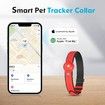 GPS Tracker for Dogs, 2 in 1 Pet Tracking Smart Collar (Only iOS), Real time Location Soft and Comfortable PU Dog Collar GPS Tracker,No Monthly Fee Tracking Tag for Your Puppy (Locator Included)
