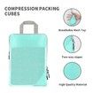6 Set Compression Packing Cubes for Suitcases,Travel Organizer Bags for Luggage, Travel Accessories and Essentials (Lake Blue)