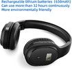 FM Radio Headphones Wireless Portable Rechargeable Ear Muffs Best Reception Jogging Mowing Cycling Meeting Headset Lightweight Comfortable