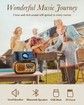 Small Retro Vintage Radio Bluetooth,Portable Radio AM FM Transistor with Best Sound,Solar/Battery Operated Radio/Rechargeable Radio,TWS,Support TF Card/USB Playing