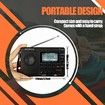 Portable Digital Radio AM FM Shortwave Radios Rechargeable Tuner Presets Micro SD AUX Record Bass Speaker Black Audio Receiver