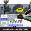 Automatic Gate Opener Kit Driveway Electric Double Swing Door Operator Remote 600kg Power Auto Opening System Home Security