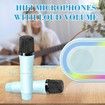 Kids Karaoke Machine, Portable Bluetooth Karaoke Speaker with 2 Willess Microphones and LED Lights for Home Parties Birthday Gifts for Girls (Blue)