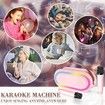 Kids Karaoke Machine, Portable Bluetooth Karaoke Speaker with 2 Willess Microphones and LED Lights for Home Parties Birthday Gifts for Girls (Pink)