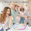 Kids Karaoke Machine, Portable Bluetooth Karaoke Speaker with 2 Willess Microphones and LED Lights for Home Parties Birthday Gifts for Girls (White)