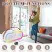 Kids Karaoke Machine, Portable Bluetooth Karaoke Speaker with 2 Willess Microphones and LED Lights for Home Parties Birthday Gifts for Girls (White)