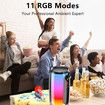Karaoke Machine with 2 Microphones, One Click to Cancel Original Sound, 20W Speaker, 11 RGB Ambience Modes, Karaoke Machine Compatible with Multiple Devices