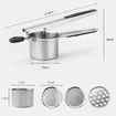 Large Potato Ricer Heavy Duty Stainless Steel Potato Masher and Ricer Kitchen Tool Press and Mash Kitchen Gadget For Perfect Mashed Potatoes