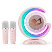 Karaoke Machine for Kids,Portable Bluetooth Karaoke Speaker,with 2 Microphones and LED Light,Ideal Gifts for Girls Boys Home Party