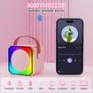 Mini Karaoke Machine for Kids,Portable Bluetooth Speaker with 2 Wireless Microphones for Home Party and Outdoor(Pink)