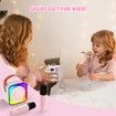 Mini Karaoke Machine for Kids,Portable Bluetooth Speaker with 2 Wireless Microphones for Home Party and Outdoor(Pink)