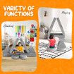 6Pcs Kids Sofa Play Couch Modular Lounge Cushion Convertible Playset Sectional Childrens Toddler Chair Playroom Fabric