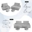 6Pcs Kids Sofa Play Couch Modular Lounge Cushion Convertible Playset Sectional Childrens Toddler Chair Playroom Fabric