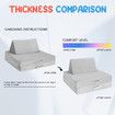 6Pcs Kids Sofa Play Couch Modular Lounge Cushion Convertible Playset Sectional Childrens Toddler Chair Playroom Fabric