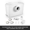 Macerator Sewage Pump Automatic Sump Macerating Flush Toilet Sink Shower Bathroom Waste Water Disposal System