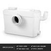 Macerator Sewage Pump Automatic Sump Macerating Flush Toilet Sink Shower Bathroom Waste Water Disposal System