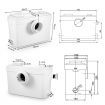 Macerator Sewage Pump Automatic Sump Macerating Flush Toilet Sink Shower Bathroom Waste Water Disposal System
