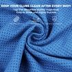 Golf Towel,Microfiber Golf Towels for Golf Bag with Carabiner Clip,Tri-fold Waffle Pattern Golf Towel,Blue,Black and Gray 3Pack,16x16Inch
