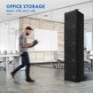 185cm Steel Filing Cabinet Metal Locker Storage Cupboard Organizer 4 Doors Stationary School Office Home Lab Dorm Black