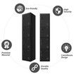 185cm Steel Filing Cabinet Metal Locker Storage Cupboard Organizer 4 Doors Stationary School Office Home Lab Dorm Black
