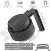 Wide Mouth Mason Jar Flip Cap Lid with Handle, Innovative Sliding Lid and Easy Pour Spout Wide Mouth Mason Jar Pour Spout Lids with Handle, Airtight and Leak Proof Seal Spout Mason Jar Pitcher, Black