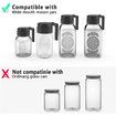 Wide Mouth Mason Jar Flip Cap Lid with Handle, Innovative Sliding Lid and Easy Pour Spout Wide Mouth Mason Jar Pour Spout Lids with Handle, Airtight and Leak Proof Seal Spout Mason Jar Pitcher, Black