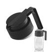 Wide Mouth Mason Jar Flip Cap Lid with Handle, Innovative Sliding Lid and Easy Pour Spout Wide Mouth Mason Jar Pour Spout Lids with Handle, Airtight and Leak Proof Seal Spout Mason Jar Pitcher, Black