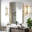 Wall Bathroom Mirror Rectangle Standing Large Vanity Gold Bedroom Hallway Mount Decorative Makeup Shower Shaving