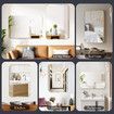 Wall Bathroom Mirror Rectangle Standing Large Vanity Gold Bedroom Hallway Mount Decorative Makeup Shower Shaving