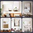 Black Wall Mirror Bathroom Standing Rectangle Large Framed Vanity Bedroom Hallway Mount Decorative Makeup Shower Shaving
