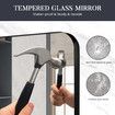 Black Wall Mirror Bathroom Standing Rectangle Large Framed Vanity Bedroom Hallway Mount Decorative Makeup Shower Shaving