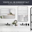 Black Wall Mirror Bathroom Standing Rectangle Large Framed Vanity Bedroom Hallway Mount Decorative Makeup Shower Shaving