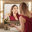 Black Wall Mirror Bathroom Standing Rectangle Large Framed Vanity Bedroom Hallway Mount Decorative Makeup Shower Shaving
