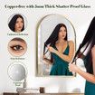 Arch Wall Vanity Mirror Bathroom Large Gold Standing Hallway Bedroom Decorative Mount Makeup Shower Shaving