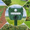 Outdoor Ultrasonic Animal Repeller, Solar Animal Repeller Waterproof with Motion Detection and Flashing Strobe Light Sensor for Cats, Deer, Skunks